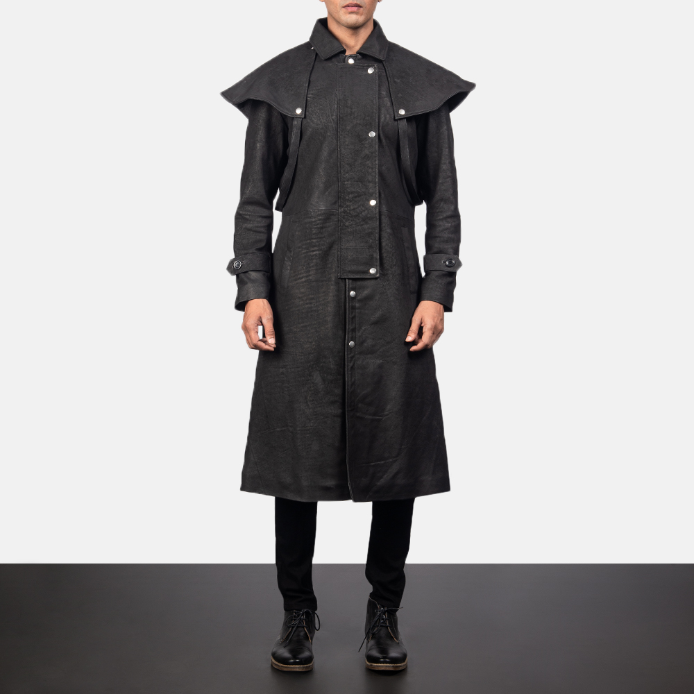 Leather duster with mantle store